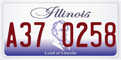 IL license plate A370258