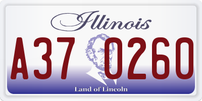 IL license plate A370260