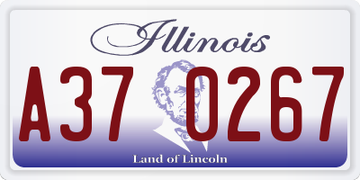 IL license plate A370267