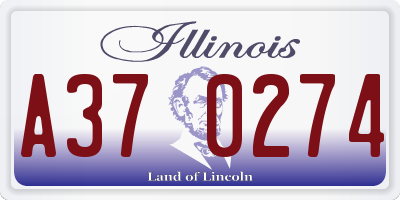 IL license plate A370274