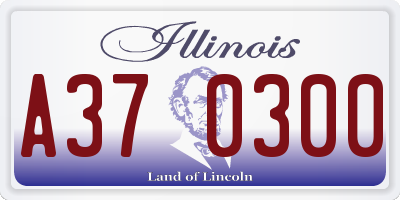 IL license plate A370300