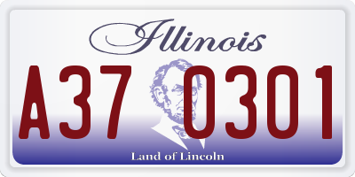 IL license plate A370301