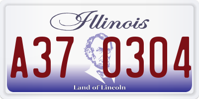 IL license plate A370304