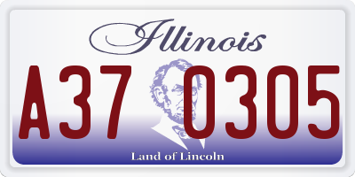 IL license plate A370305