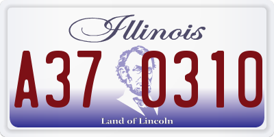 IL license plate A370310