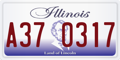 IL license plate A370317