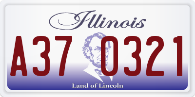 IL license plate A370321