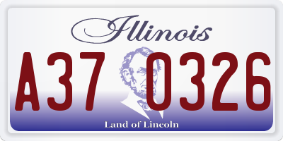 IL license plate A370326
