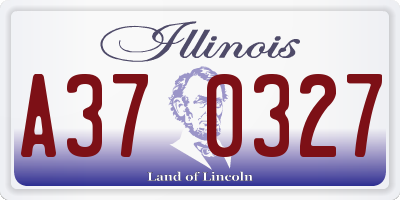 IL license plate A370327