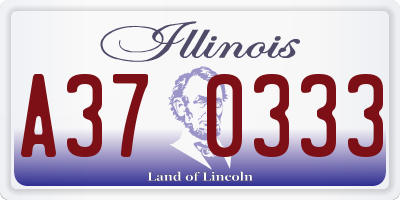 IL license plate A370333