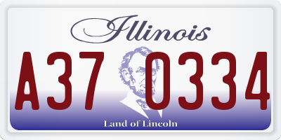 IL license plate A370334