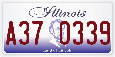 IL license plate A370339