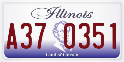 IL license plate A370351