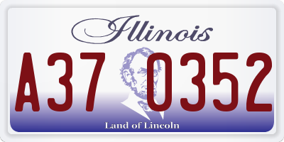 IL license plate A370352