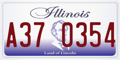 IL license plate A370354