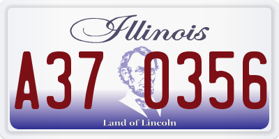 IL license plate A370356