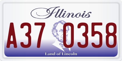 IL license plate A370358