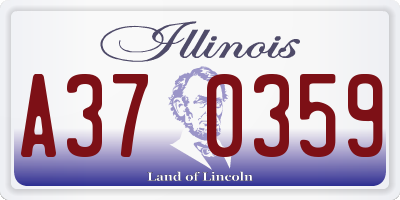 IL license plate A370359