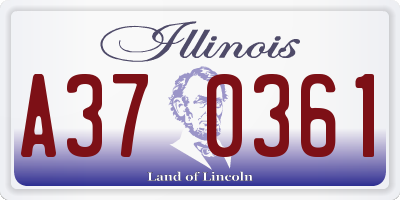 IL license plate A370361