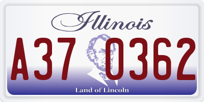 IL license plate A370362