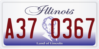 IL license plate A370367