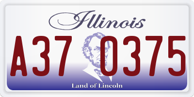 IL license plate A370375