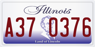 IL license plate A370376