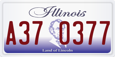 IL license plate A370377