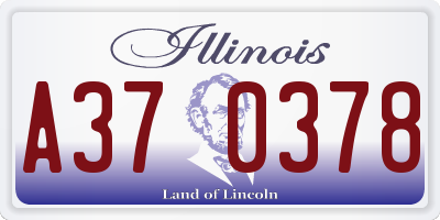 IL license plate A370378