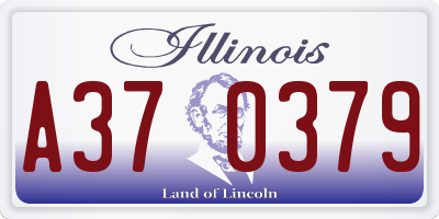 IL license plate A370379