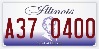 IL license plate A370400