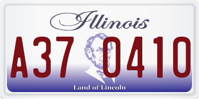 IL license plate A370410