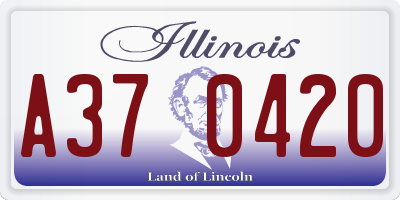 IL license plate A370420