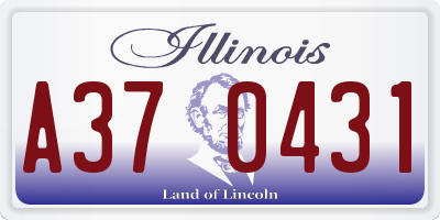 IL license plate A370431