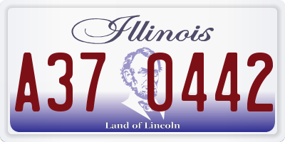 IL license plate A370442