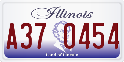 IL license plate A370454