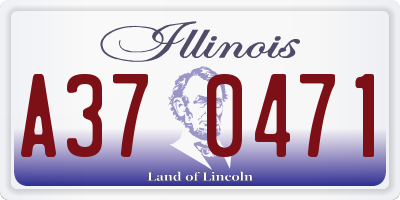 IL license plate A370471