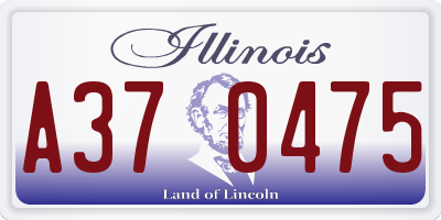IL license plate A370475
