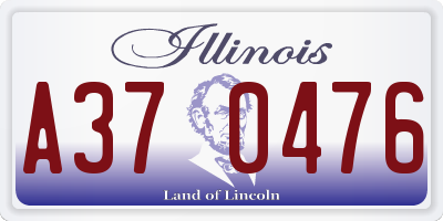 IL license plate A370476
