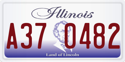 IL license plate A370482