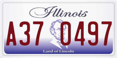 IL license plate A370497
