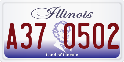 IL license plate A370502
