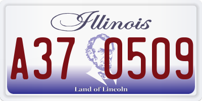 IL license plate A370509