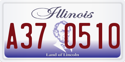 IL license plate A370510