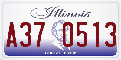 IL license plate A370513