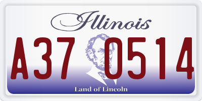 IL license plate A370514