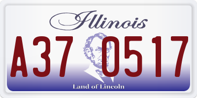 IL license plate A370517
