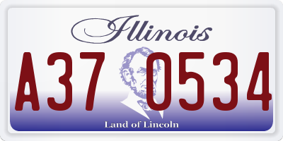IL license plate A370534