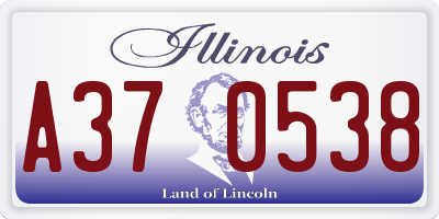 IL license plate A370538