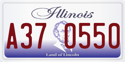 IL license plate A370550